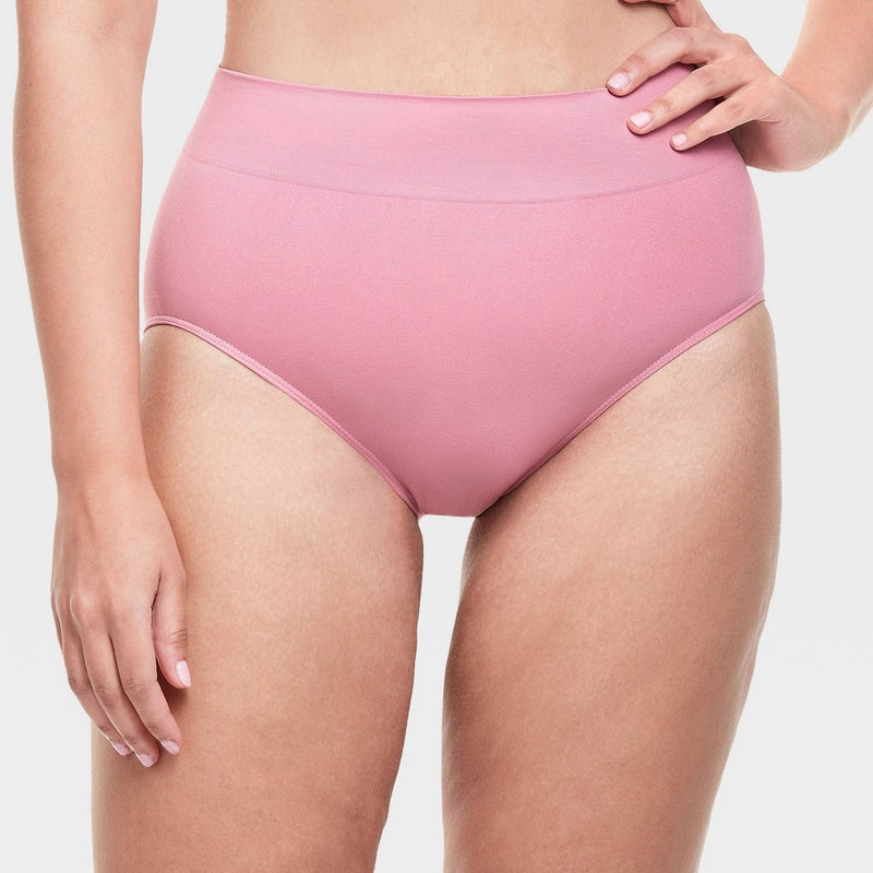 Hanes Premium Women's Smoothing Seamless 3pk Basic High Cut Briefs - Black/Beige 5