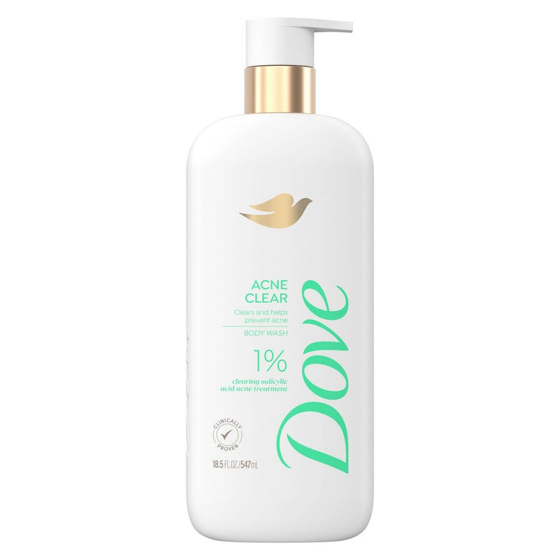 Dove Serum Body Wash with 1% Clearing Salicylic Acid - Acne Clear - 18.5 fl oz