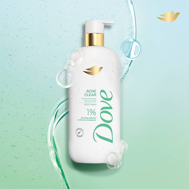 Dove Serum Body Wash with 1% Clearing Salicylic Acid - Acne Clear - 18.5 fl oz