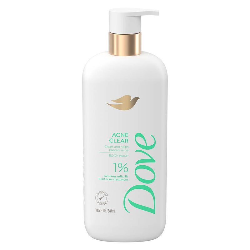 Dove Serum Body Wash with 1% Clearing Salicylic Acid - Acne Clear - 18.5 fl oz