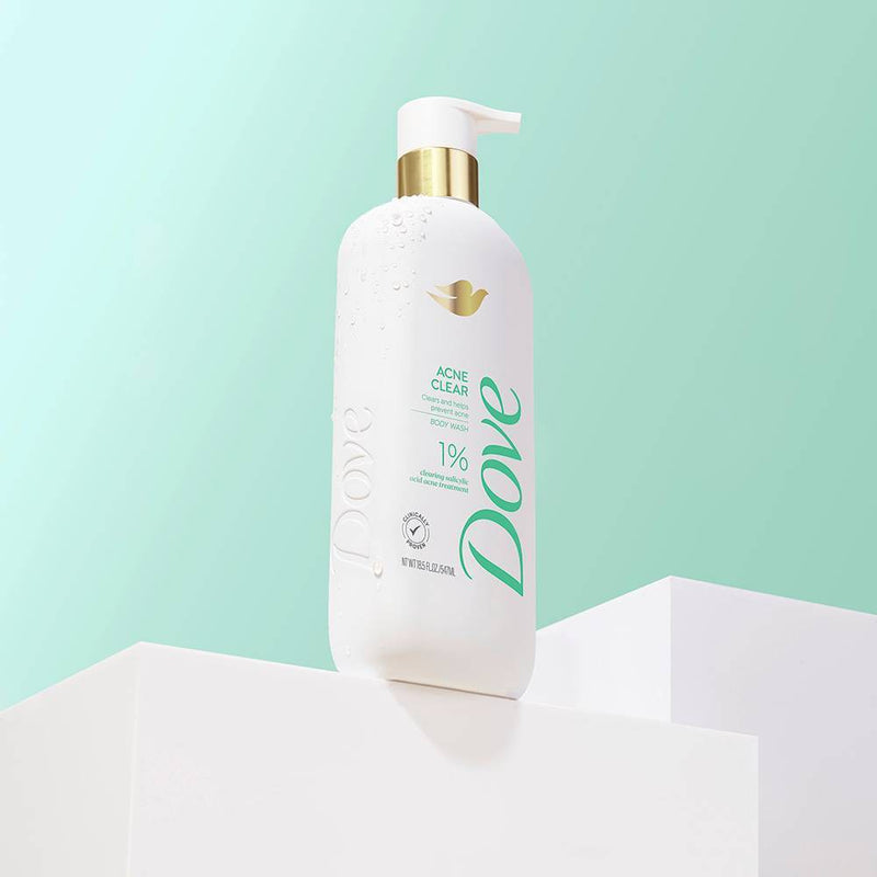 Dove Serum Body Wash with 1% Clearing Salicylic Acid - Acne Clear - 18.5 fl oz