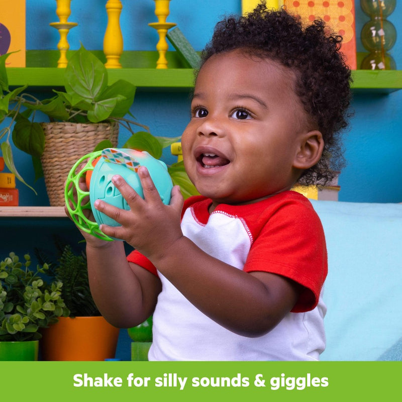 Bright Starts Giggle & Glow Musical Light-Up Rattle Easy-Grasp Elephant