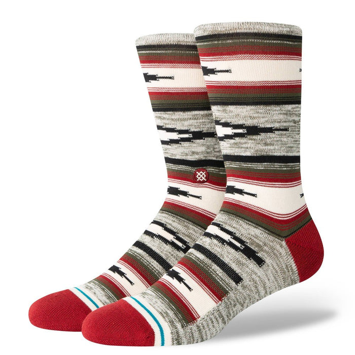 STANCE x WADE Men's Striped Blanket Crew Socks 2pk - Red/Blue L