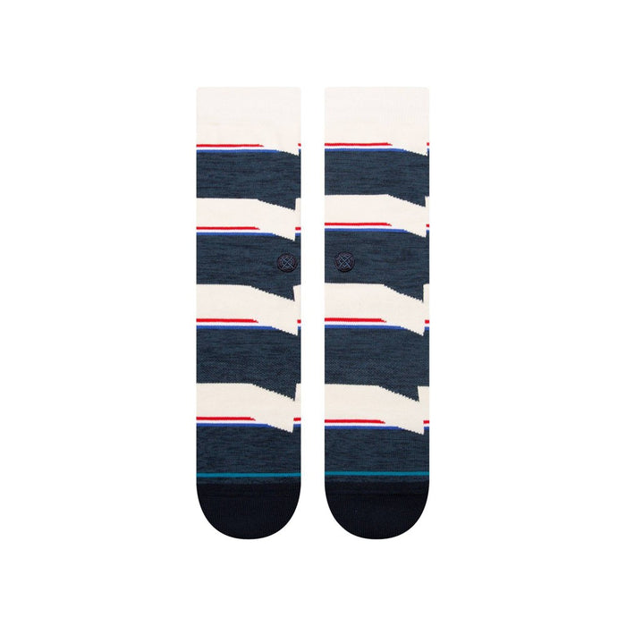 STANCE x WADE Men's Striped Blanket Crew Socks 2pk - Red/Blue L