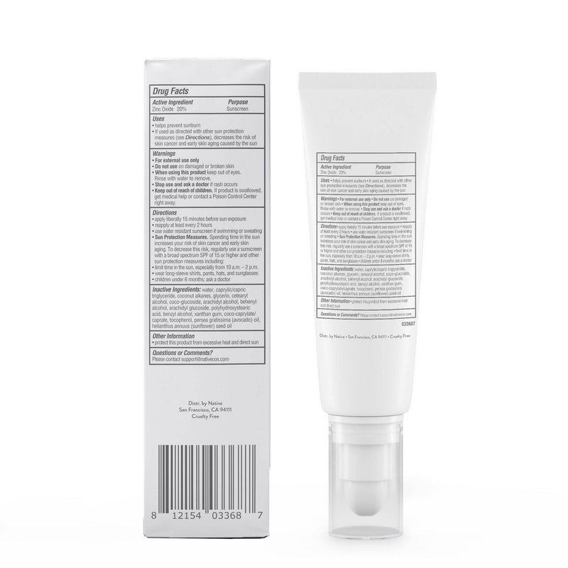 Native Mineral Face Lotion - Unscented - SPF 30 - 1.7 fl oz EXP: 04/26