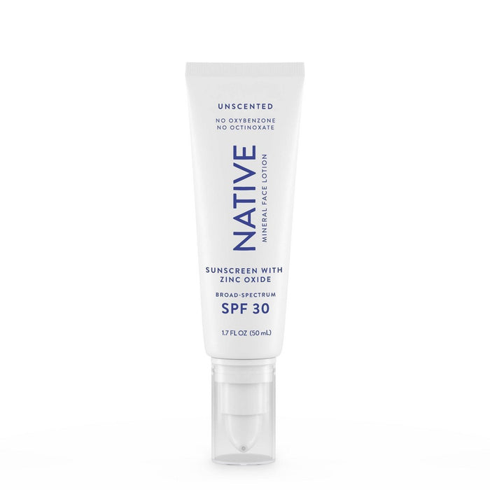 Native Mineral Face Lotion - Unscented - SPF 30 - 1.7 fl oz EXP: 04/26