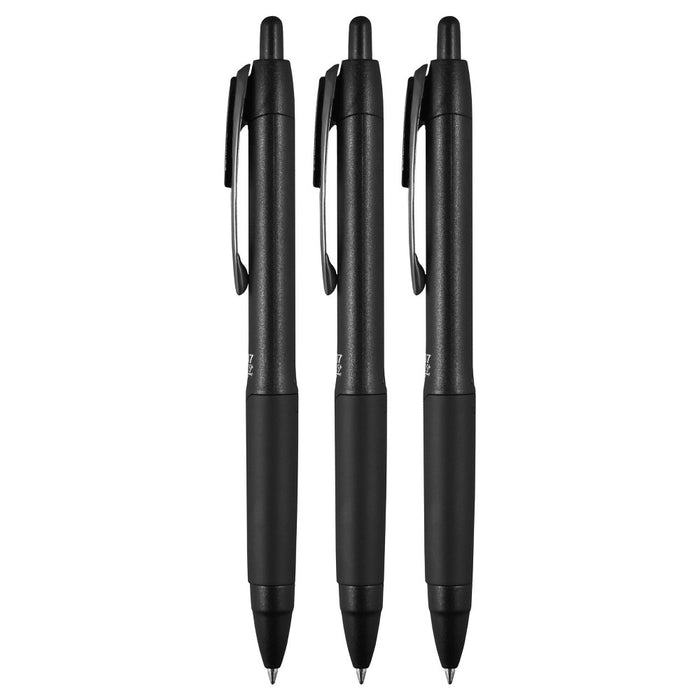 uniball 3pk 207 Plus+ Gel Pen 0.7mm Medium Point Black Ink