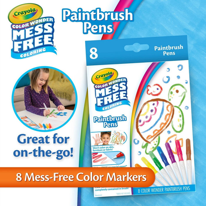 Crayola 8ct Color Wonder Paintbrush Pens