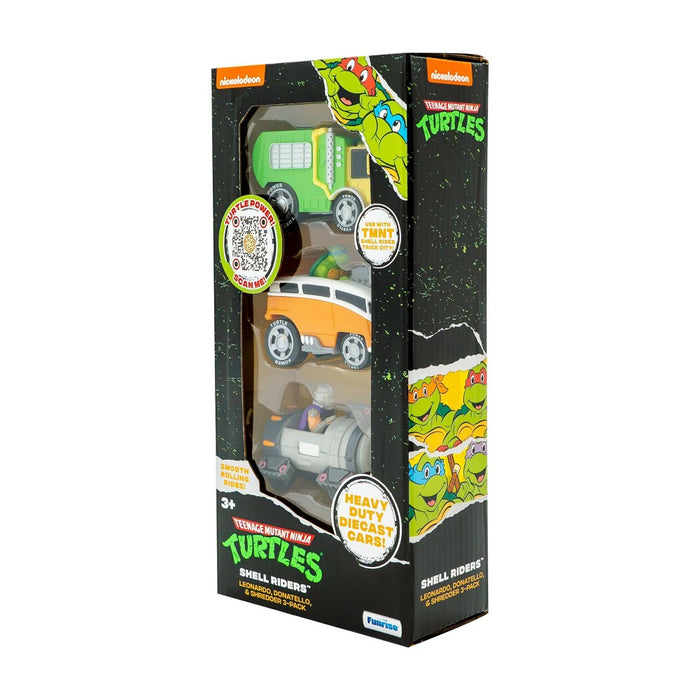 Teenage Mutant Ninja Turtles Diecast Vehicles Leonardo, Donatello, Shredder - 3pk