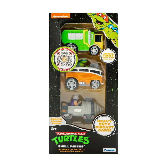 Teenage Mutant Ninja Turtles Diecast Vehicles Leonardo, Donatello, Shredder - 3pk