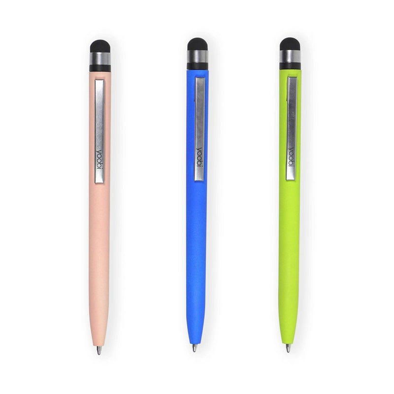 Yoobi Evolve Retro Color-Block Ballpoint Pen 3pk Stylus