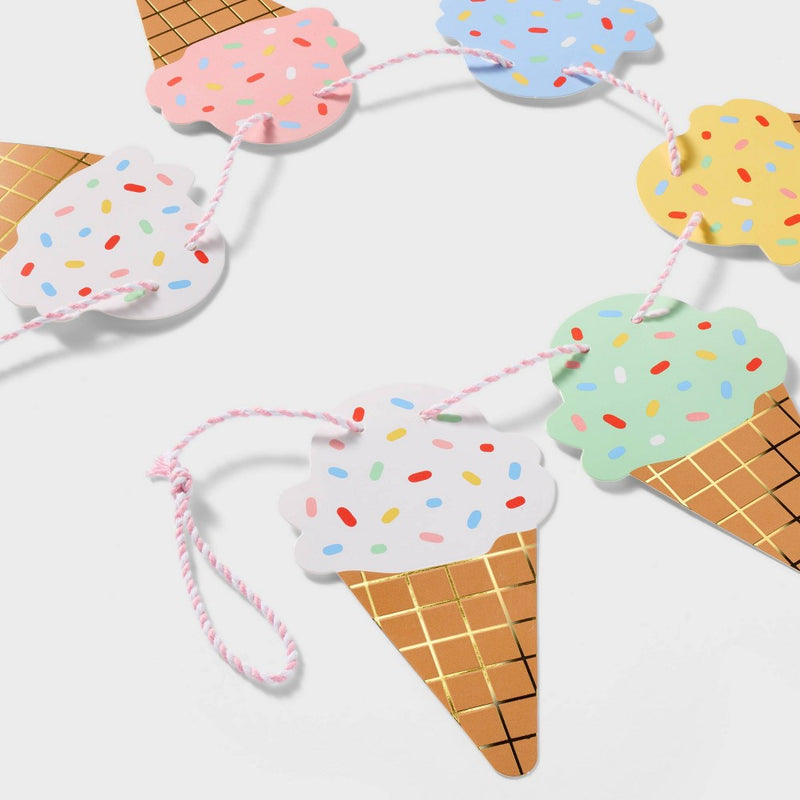 Ice Cream Garland with Gold Metallic - Spritz