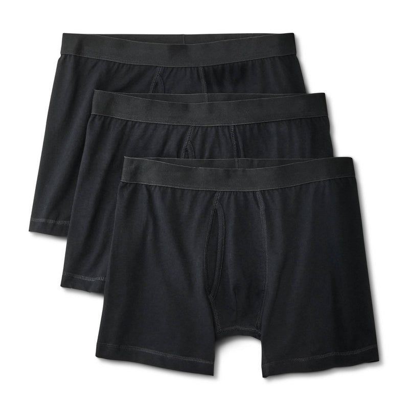 Men's Boxer Briefs 3pk - Dealworthy Black S