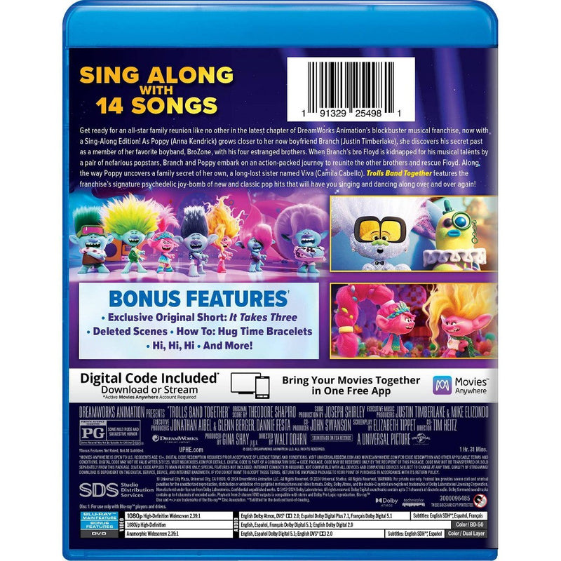 Trolls Band Together (Blu-ray + DVD + Digital) *ADD 3 TO YOUR CART & 1 IS FREE!*