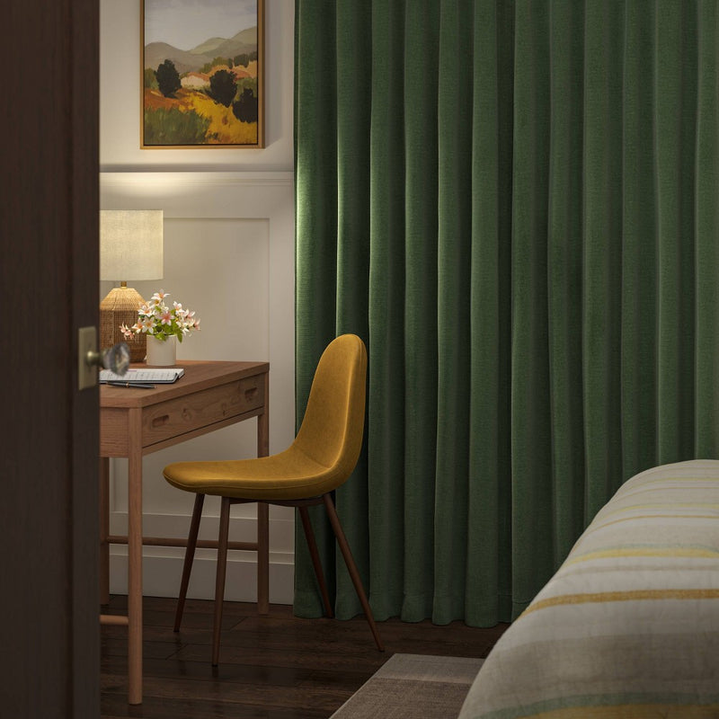 50"x63" Blackout Velvet Window Curtain Panel Green - Threshold