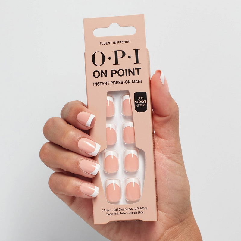 OPI Press-On Fake Nails - Fluent in French - 26ct