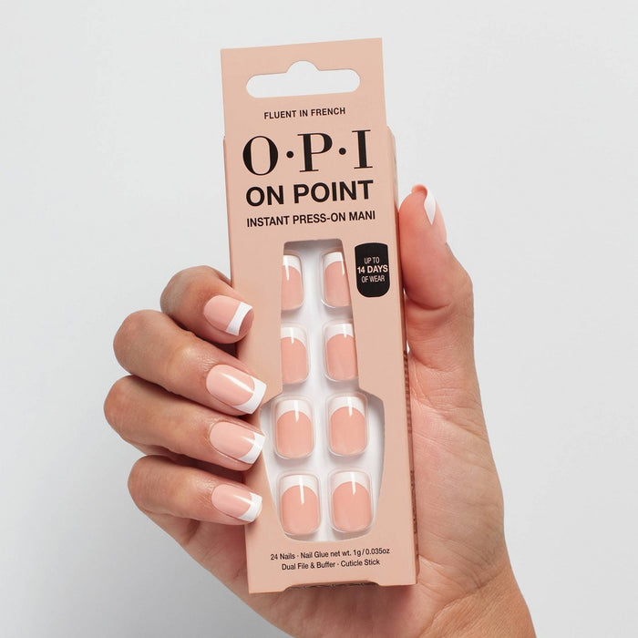 OPI Press-On Fake Nails - Fluent in French - 26ct