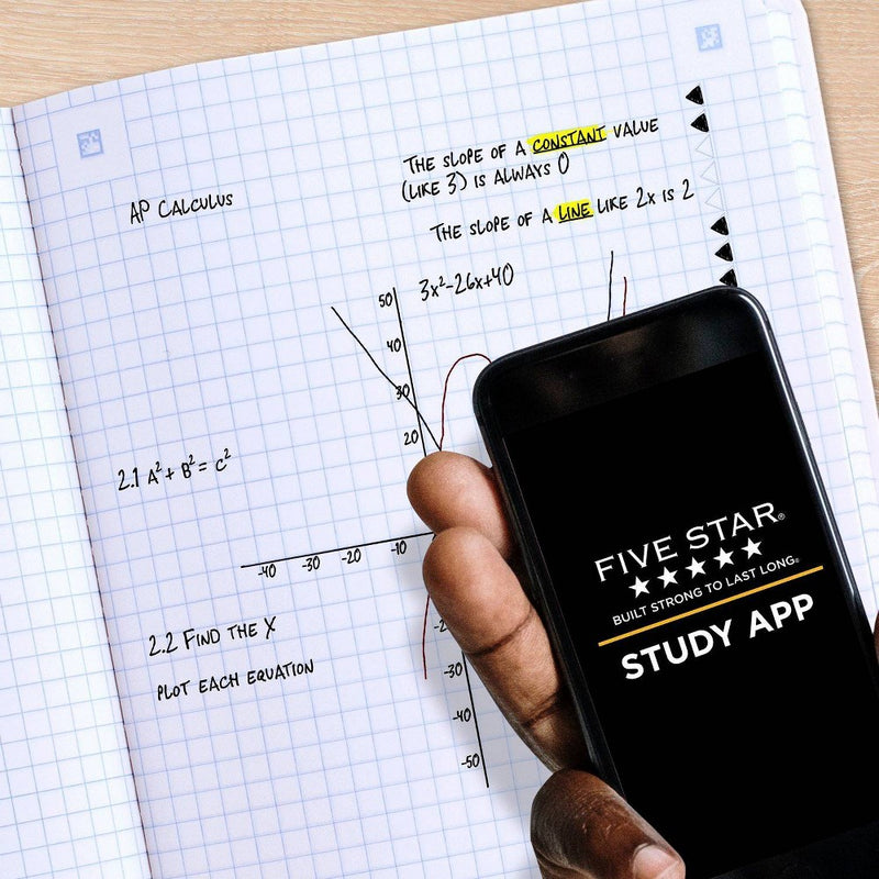 Five Star 80pg Graph Composition Notebook 9.75"x7.5"