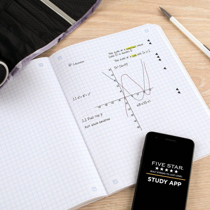Five Star 80pg Graph Composition Notebook 9.75"x7.5"