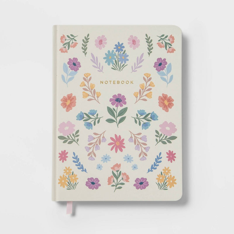 240 Sheet College Ruled Journal 7.75"x5.5" Bookbound Floral - Threshold