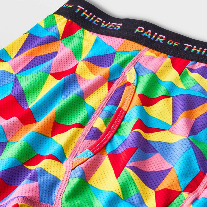 Pair of Thieves Men's Rainbow Abstract Print Super Fit Boxer Briefs MEDIUM *ADD 3 TO YOUR CART & 1 IS FREE!*