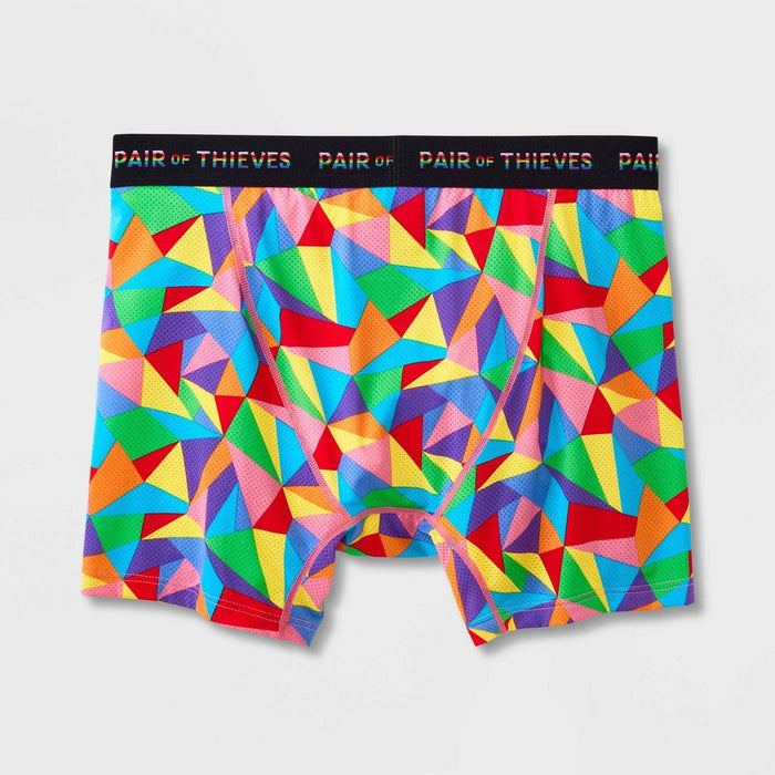 Pair of Thieves Men's Rainbow Abstract Print Super Fit Boxer Briefs MEDIUM *ADD 3 TO YOUR CART & 1 IS FREE!*