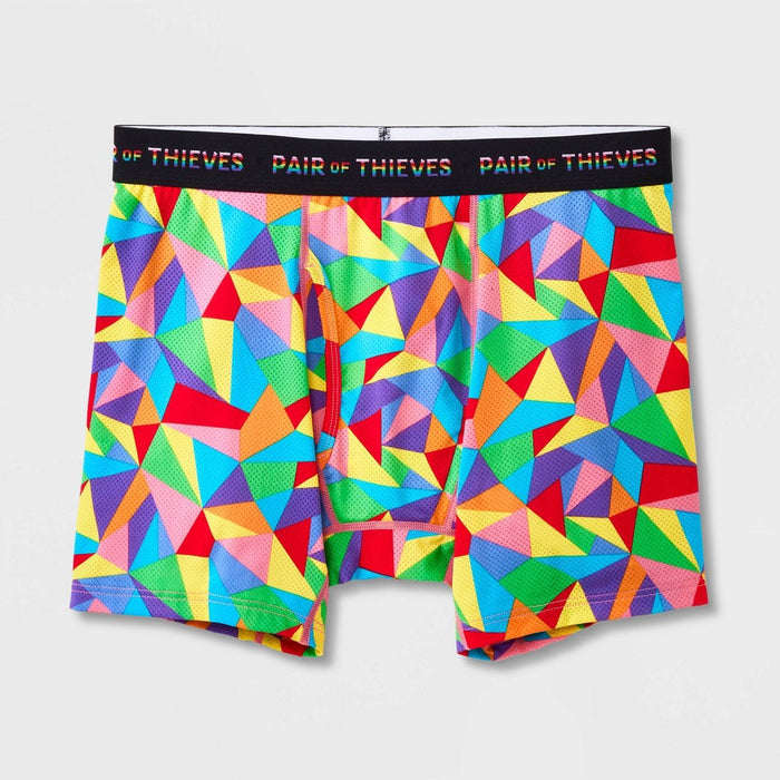Pair of Thieves Men's Rainbow Abstract Print Super Fit Boxer Briefs MEDIUM *ADD 3 TO YOUR CART & 1 IS FREE!*
