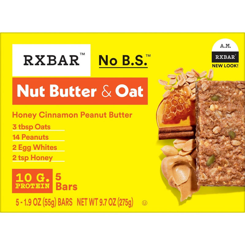 RXBAR Nut Butter & Oat Honey Cinnamon Peanut Butter Protein Bars - 9.7oz/5ct