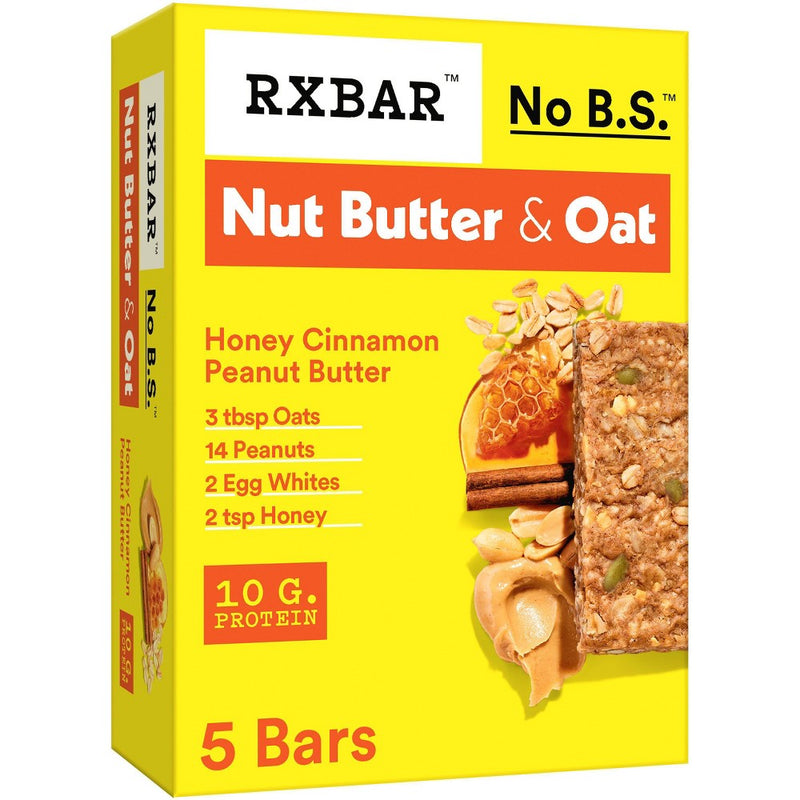 RXBAR Nut Butter & Oat Honey Cinnamon Peanut Butter Protein Bars - 9.7oz/5ct