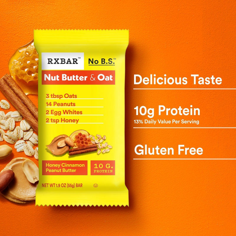 RXBAR Nut Butter & Oat Honey Cinnamon Peanut Butter Protein Bars - 9.7oz/5ct