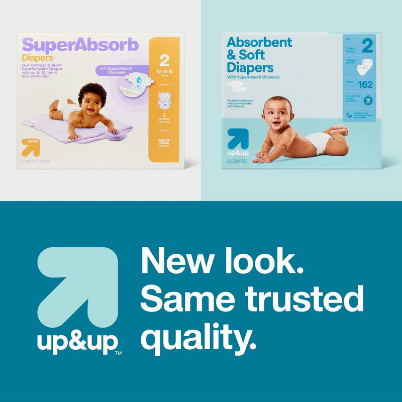 Disposable Diapers - Size 2 - 162ct - up&up