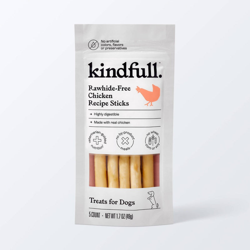 Rawhide-Free Chicken Recipe Stick Dog Treat - 1.75oz/5ct - Kindfull