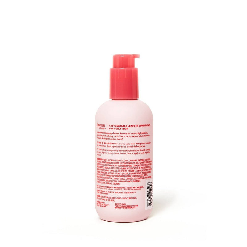 Function of Beauty Curly Hair Leave-In Conditioner Base with Mango Butter - 7 fl oz