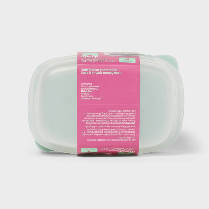 Snap & Store Food Storage Containers - 16 fl oz/4ct - up&up