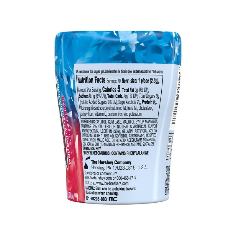 Ice Breakers Ice Cubes Flavor Shifters Wild Berry Coolmint Flavored Gum Bottle Pack 3.24 oz (LOCAL PICKUP ONLY)