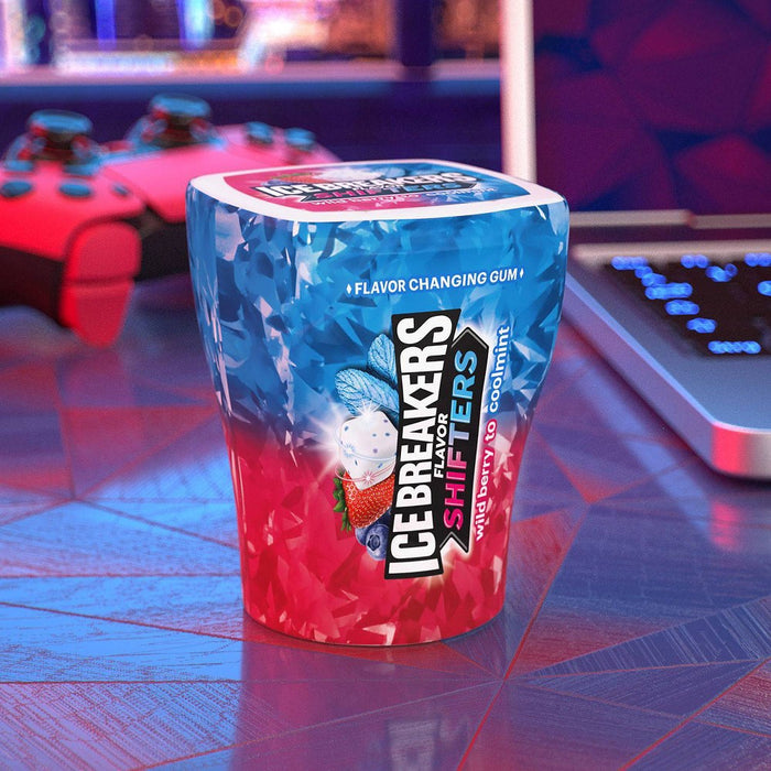 Ice Breakers Ice Cubes Flavor Shifters Wild Berry Coolmint Flavored Gum Bottle Pack 3.24 oz (LOCAL PICKUP ONLY)