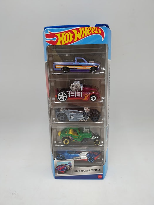 Mattel 5 Car Pack – HW EXPOSED ENGINES SEE DETAILS