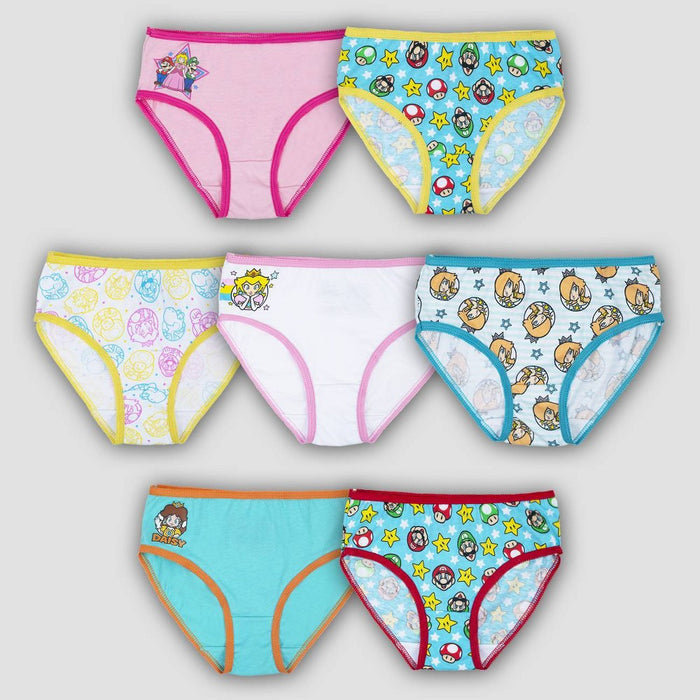 Girls' Mario 7pk Underwear - 6
