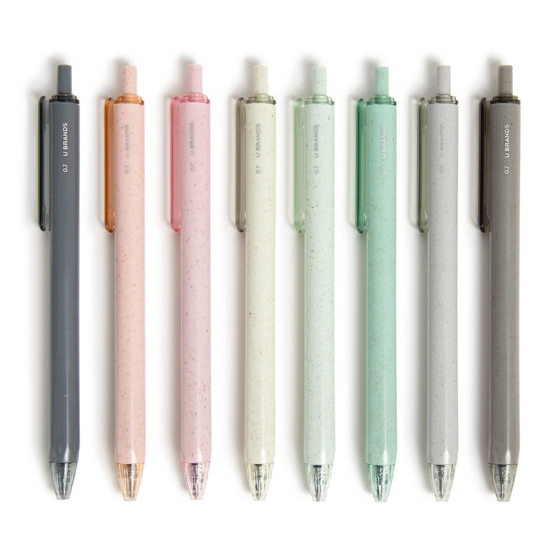 U Brands U-Eco 8ct Gel Ink Pens with Refills Essential Speckle