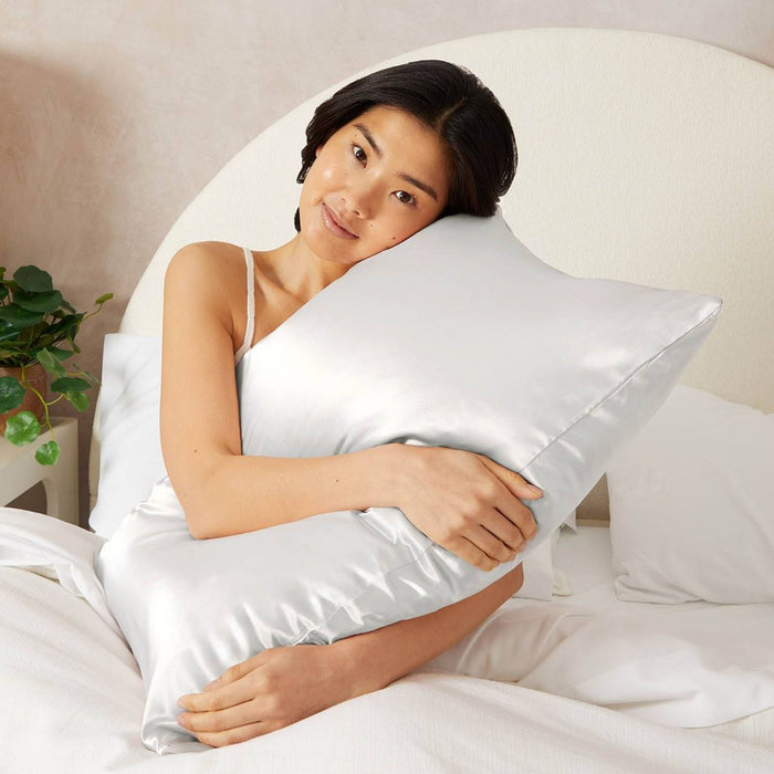 Kitsch Queen Size Thread Count "600" Satin Standard Pillowcase - Ivory
