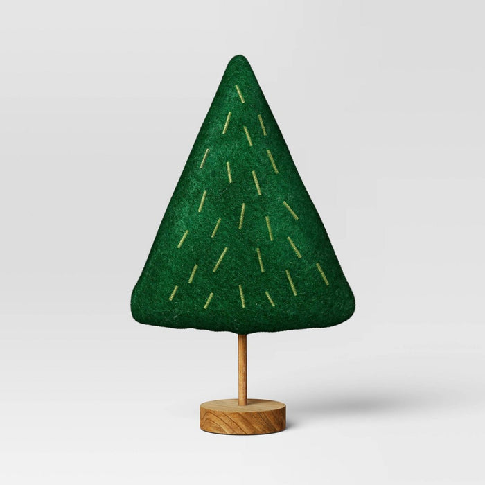 10" Fabric Christmas Tree Figurine - Wondershop Dark Green