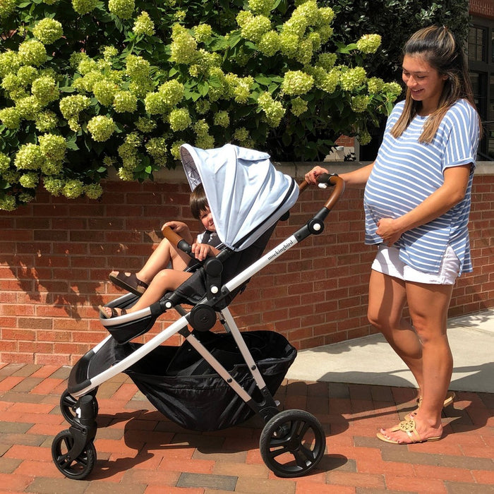 Mockingbird Single-To-Double Stroller 2.0 - Sea Windowpane (LOCAL PICKUP ONLY)