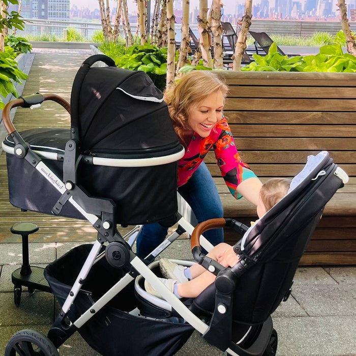Mockingbird Single-To-Double Stroller 2.0 - Sea Windowpane (LOCAL PICKUP ONLY)