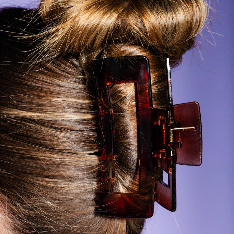 Gimme Beauty Rectangle Claw Clip - Black/Tortoise - 2pc