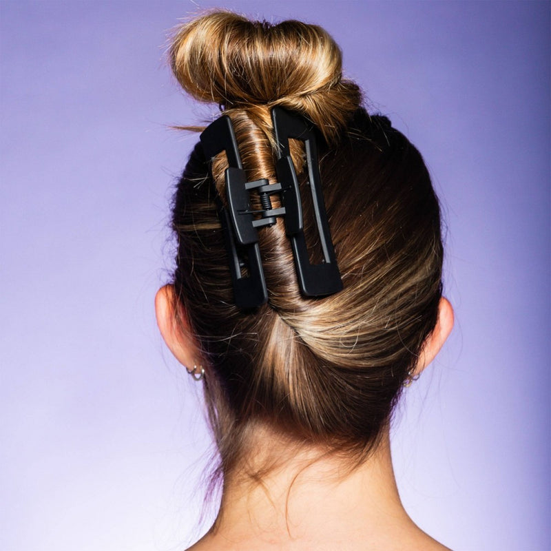 Gimme Beauty Rectangle Claw Clip - Black/Tortoise - 2pc