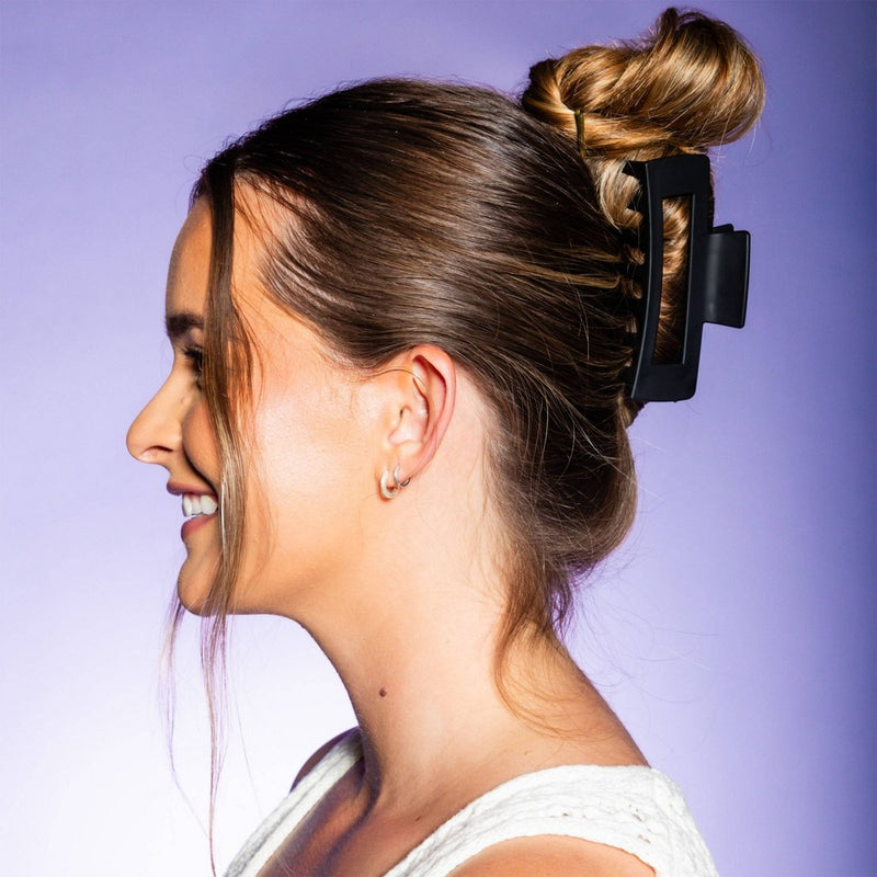Gimme Beauty Rectangle Claw Clip - Black/Tortoise - 2pc