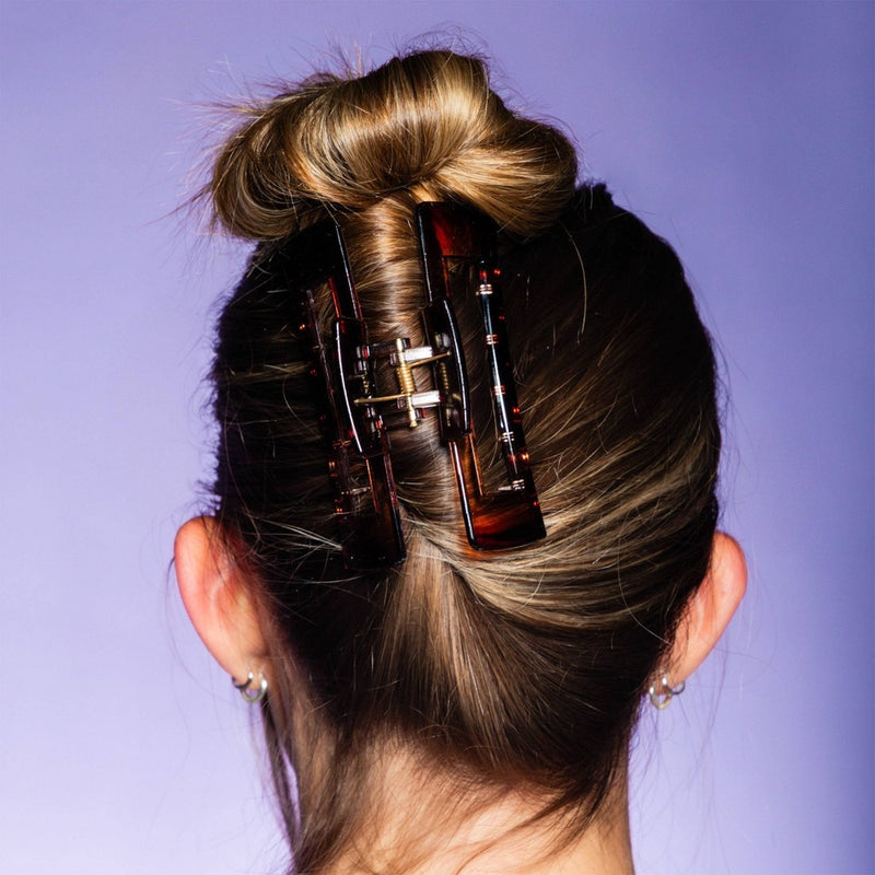 Gimme Beauty Rectangle Claw Clip - Black/Tortoise - 2pc
