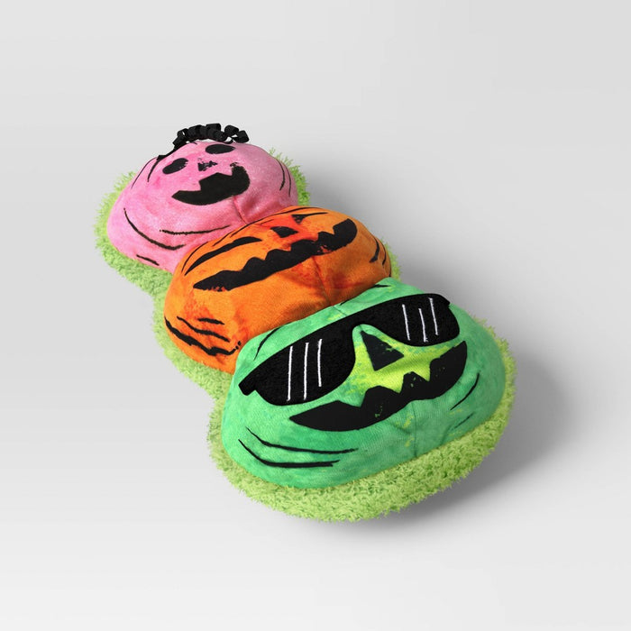 Halloween Retro Stacked Pumpkins Kicker Plush Cat Toy - Hyde & EEK! Boutique