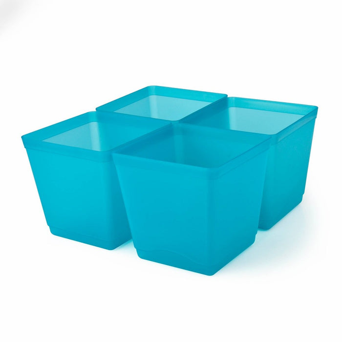 4pk 88oz Cube Utility Storage Bins Teal - Bullseye's Playground