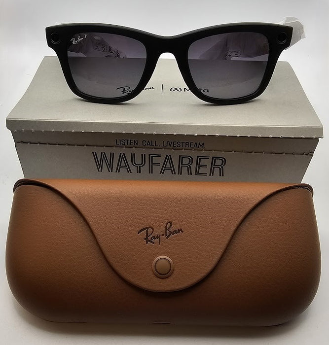 Ray-Ban Meta Wayfarer Matte Black Polarized Graphite Lenses *OPEN BOX*